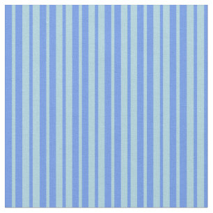 Light Blue and Cornflower Blue Colored Lines Fabric