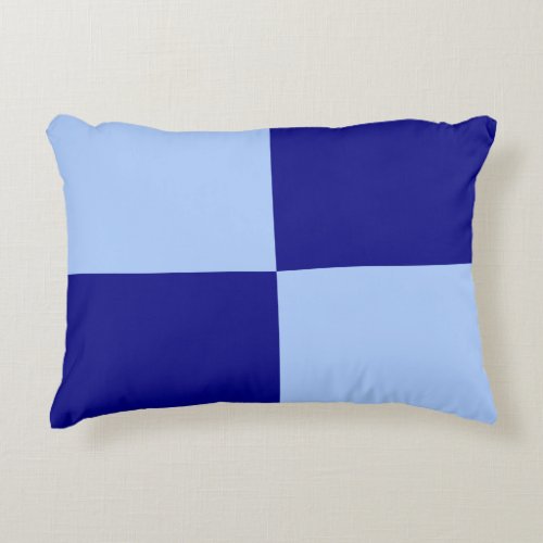 Light Blue and Dark Blue Rectangles Accent Pillow