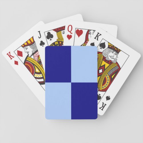 Light Blue and Dark Blue Rectangles Playing Cards