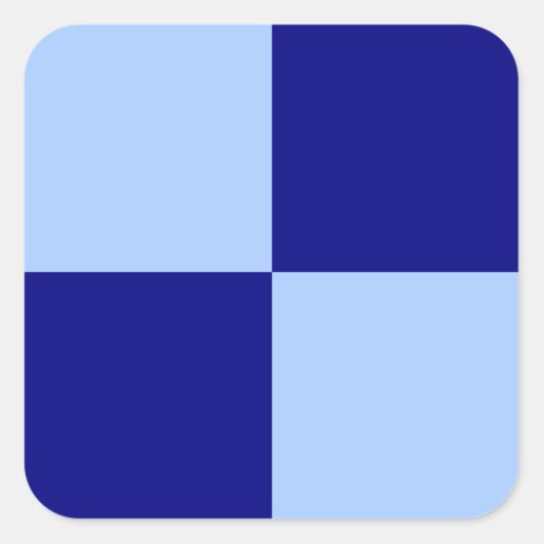 Light Blue and Dark Blue Rectangles Square Sticker