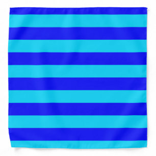 Light Blue and Dark Blue Stripes Design  Bandana