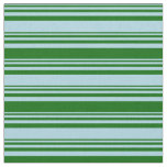 [ Thumbnail: Light Blue and Dark Green Lined/Striped Pattern Fabric ]