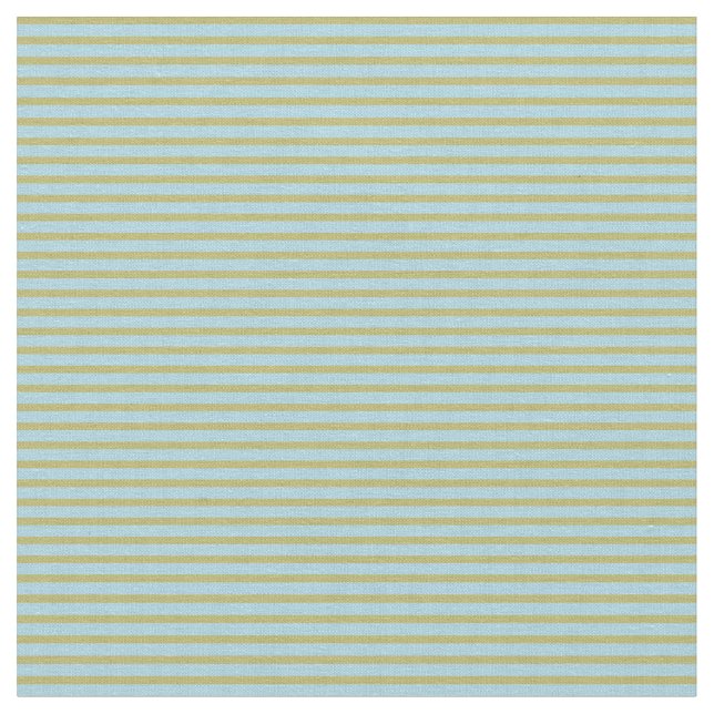 Light Blue and Dark Khaki Stripes/Lines Pattern Fabric (Close Up)