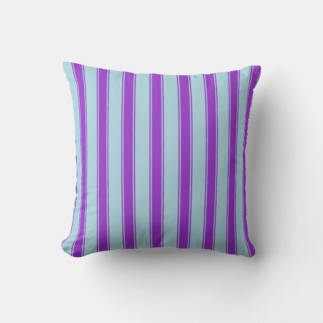 Light Blue and Dark Orchid Pattern Throw Pillow (Front)