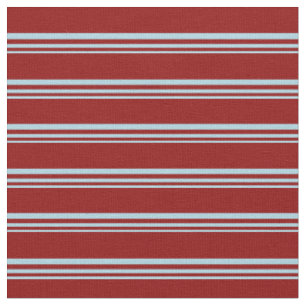 Light Blue and Dark Red Lined Pattern Fabric