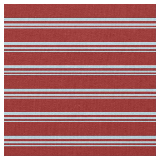 Light Blue and Dark Red Lined Pattern Fabric