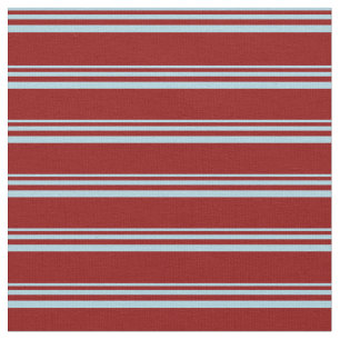 Light Blue and Dark Red Lines/Stripes Pattern Fabric