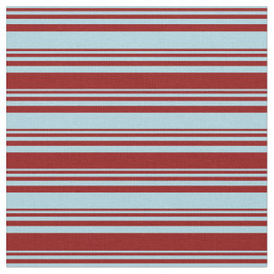Light Blue and Dark Red Stripes/Lines Pattern Fabric