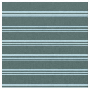 Light Blue and Dark Slate Gray Colored Stripes Fabric