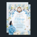 Light Blue and Gold Cinderella Princess Sweet 16 Invitation<br><div class="desc">A fairytale dream come true. Your special day deserves a very special invitation design. I put a so much time and care into designing this invitation and I am IN LOVE with it. I hope you are too! This Cinderella invitation features so many little luxury touches perfect for your royal...</div>