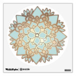 Light Blue And Gold Lotus Flower Wall Decal at Zazzle