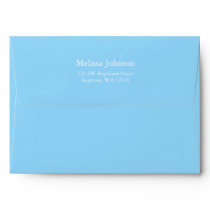 Light Blue and Gray Chevron Return Address Envelope
