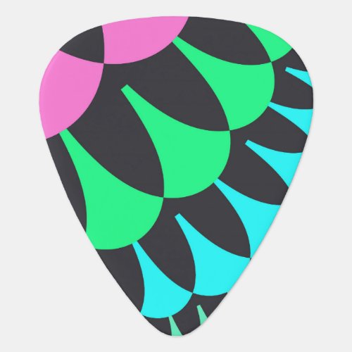 Light Blue and Green Scales Guitar Pick