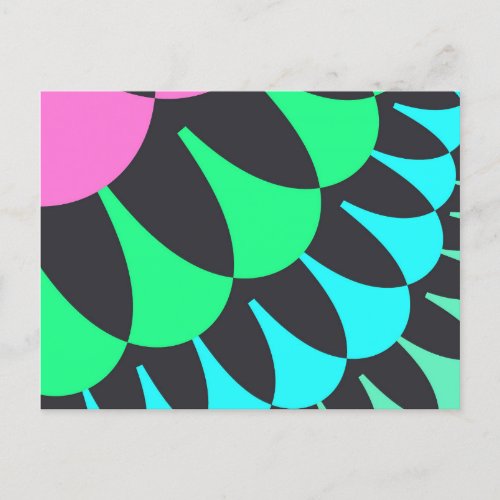 Light Blue and Green Scales Postcard