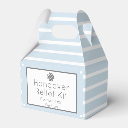 Light Blue and Grey Hangover Relief Kit Favor Box