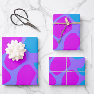 Light Blue and Hot Pink Gradient Wrapping Paper