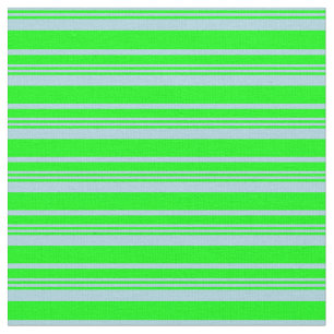 Light Blue and Lime Lined Pattern Fabric