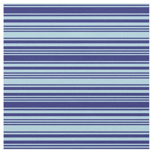 Light Blue and Midnight Blue Lines Fabric