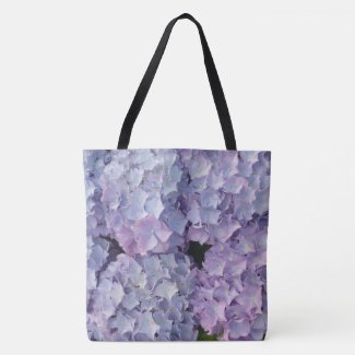 Light Blue and Pink Hydrangea Tote Bag