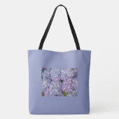 Light Blue and Pink Hydrangea Tote Bag (Back)