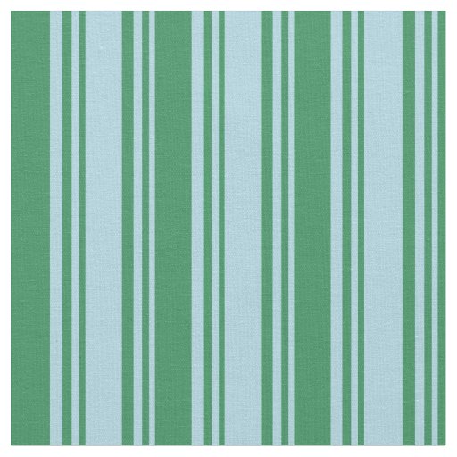 Light Blue and Sea Green Pattern of Stripes Fabric