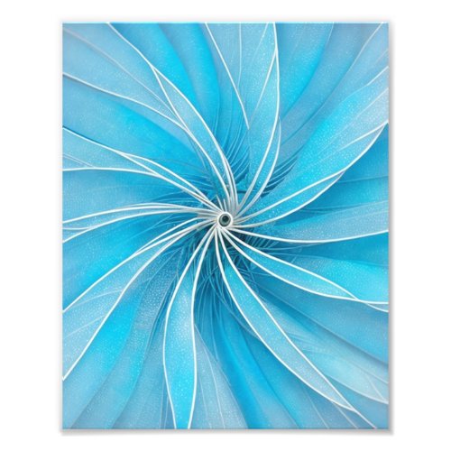 Light Blue and Silver Colors Wheel Photo Print