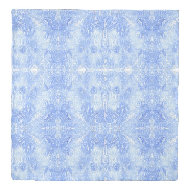 Light Blue and White Abstract Duvet Covers (Front)