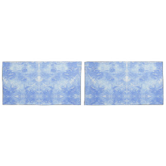 Light Blue and White Abstract Pillow Cases
