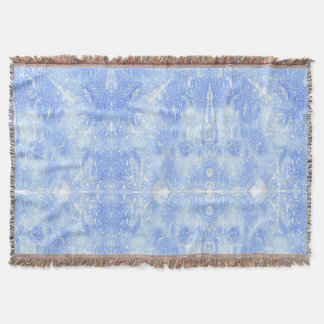 Light Blue and White Abstract Sherpa Blankets