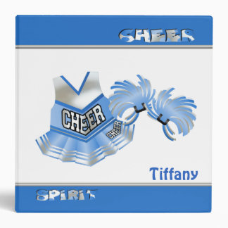 Light Blue and White Cheerleader Binder