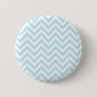 Light Blue and White Chevron Stripe Pattern Pinback Button
