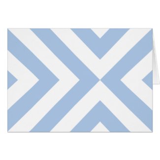 Light Blue and White Chevrons Card