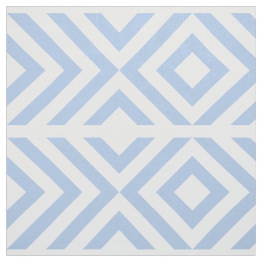 Light Blue and White Chevrons, Diamonds Geometric Fabric
