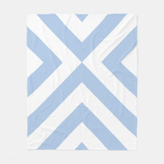 Light Blue and White Chevrons Fleece Blanket