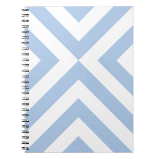 Light Blue and White Chevrons Notebook