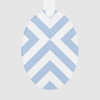 Light Blue and White Chevrons Ornament