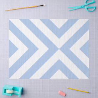 Light Blue and White Chevrons Tissue Paper