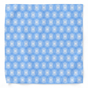 Light Blue and White Circles Bandana