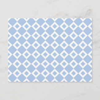 Light Blue and White Diamond Pattern Postcard