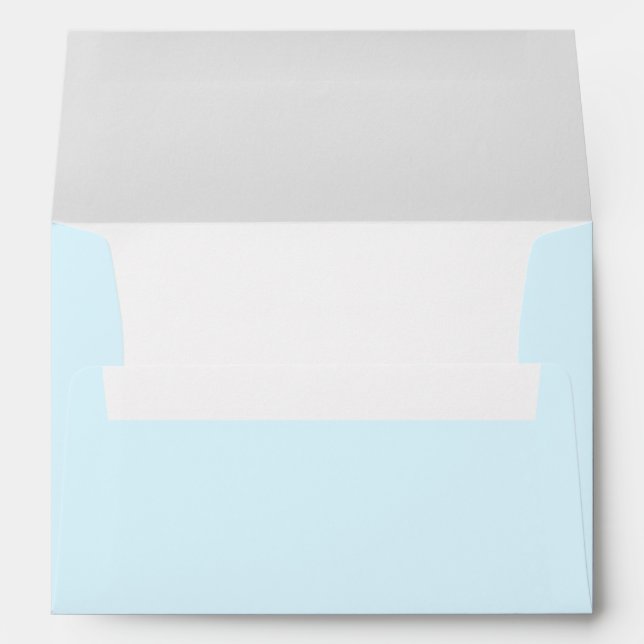 Light Blue and White Elegant Modern  Envelope (Back (Bottom))