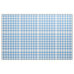 Light Blue and White Gingham Block Pattern Fabric