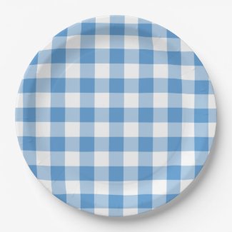 Light Blue and White Gingham Pattern