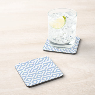 Light Blue and White Meander Drink Coaster