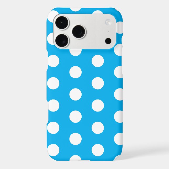 Light Blue and White Polka Dots  iPhone Case (Back)