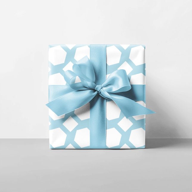 Light Blue and White Polygons Wrapping Paper (Light Blue and White Polygons Wrapping Paper)