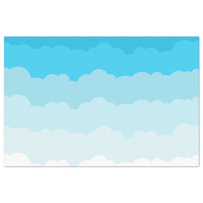 Light Blue and White Sky Clouds Tissue Paper | Zazzle.com