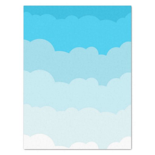 Light Blue and White Sky Clouds Tissue Paper | Zazzle