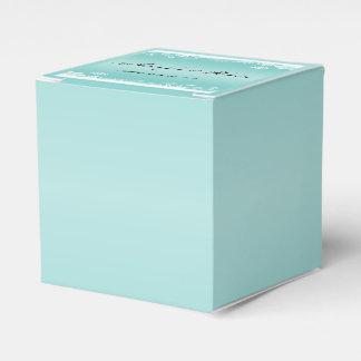 Light Blue and White Snowflake Wedding Favor Box