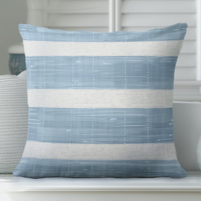 Light Blue and White Striped Pillow (Creator Uploaded)