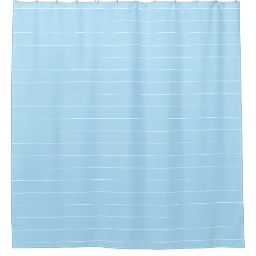 Light Blue and White striped Shower Curtain